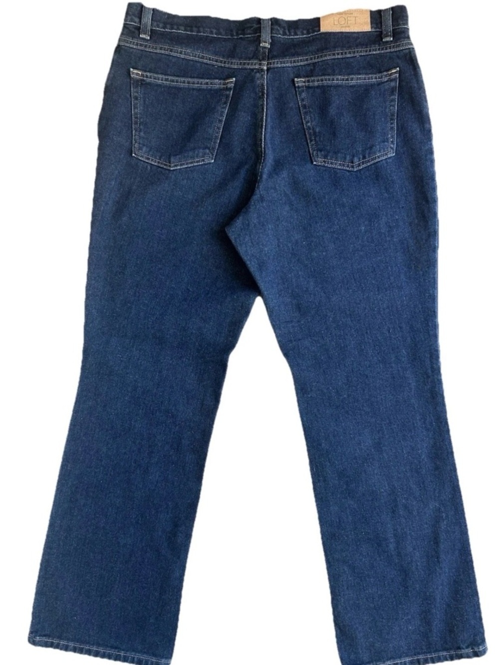 LOFT Petite Bootcut Jeans 14P Dark Wash Mid Rise Classic Denim - Picture 3 of 8